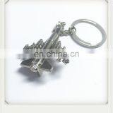 Custom Design Cheap 3D Airplane Shape Metal Keychain
