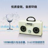 Cute Gift Portable Wooden Wireless Bluetooth Speaker FM Card Headset Microphone Karaoke Mini Speaker thumbnail-2