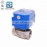 Nickel Plated Brass MINI Electric Motor Ball Valve/ Motorized Ball Valve 1" thumbnail-3