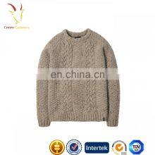 Chunky Cable Knit 100% Wool Sweater Pullover for Men thumbnail-3