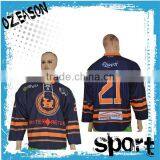 Wholesale cheap college 100% polyester Dye sublimation printing custom made ice hockey jerseys