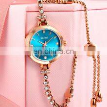 Fashion Skmei Elegant 1854 Rose Gold Lady Diamond Brilliant Bracelet Watch thumbnail-4