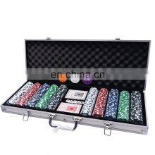 Custom Magnetic Gift Laque Gameland Leather 500 Custom Poker Chip Set