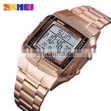 SKMEI 1381 Water Proof Military Army Casual Sport Wrist Watches Men Square Mens Digital Watch Stainless Steel