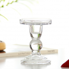 Family Living Room Wedding Glass Candle Holder Clear Pillar Candle Stand Crystal Candlestick for Home Wedding Party Decoration thumbnail-4