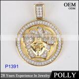 Necklace Factory Supply Cool Pendant for Men Gold Coin Pendant thumbnail-4