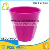 Cheap and practical melamine 3.5" deep pink round shape milk cup