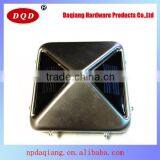 Factory Supply 141x141mm LED Solar Energy Stainless Steel Fence Post Caps