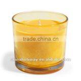 Yellow Glass Candle, Candle Glass thumbnail-1