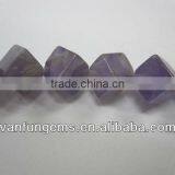 Wholesale Gemstone Light Amethyst Diagonal Drill Cube thumbnail-1