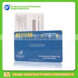 Plastic Telecom Mobile Prepaid Scratch Calling Card With Numbers Printed