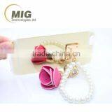 NEW Transparent Tpu and pc Phone Case For Apple Iphone 6S With Ring and Luxury Pearl Rose Mobile Phone Case For Apple Iphone 6 thumbnail-4