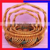 hot sale high quality willow handle baskets