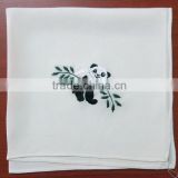 Hand embroidered silk baby handkerchief