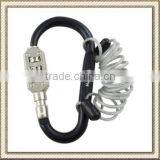 3 Digits Carabiner Padlock, Big Size Carabiner Combination Lock With Rope thumbnail-1