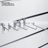 Single Prong Display Hook Chrome Supermarket Hanging Slatwall Metal Hooks