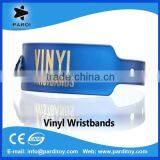 Water Proof Vinyl Tab Removable Wristbands With Custom Printing