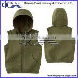 Girl's French Terry Vest With Hood thumbnail-4