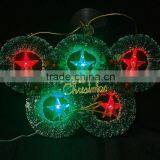 USB Powered Mini X'mas Christmas Wreath Frive Rings