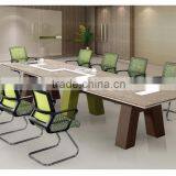 L Shape Laminated Simple Work Room Factory Modular Conference Room Table thumbnail-2