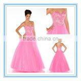 Hot Sale Sweetheart Neckline Pink Empire Goddess Evening Dresses (EVMA-1033)