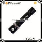Promotion POPPAS T809 3W XPE Zoomable Bright Rechargeable Aluminium 18650 Battery Led Riot Flashilght
