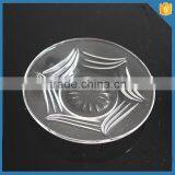 Mini Crystal Round Glass Plates for Dessert