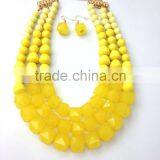 2015 New Fashion Round Square Combination Beads Necklace Women Jewelry Wholesale thumbnail-3