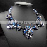 Fashion Rope Chain Necklace Crystal Flower Pendant Necklace New Design Necklace 2015 thumbnail-1