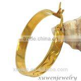 18k Gold Color Big Round 316l Medical Steel Old Model Earrings