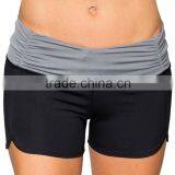 Custom Plain 88% Nylon 12% Spandex Two Colors Tight Lady Yoga Shorts thumbnail-1