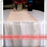 Woven Edge Organza 9M x 40CM Wedding Table Runner thumbnail-1