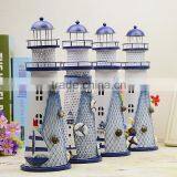 2015 New Design Mediterranean Style Lighthouse Metal Candle Holder thumbnail-5