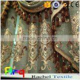 High Standard Red Color Chenille Curtain Fabric- Heavy Weight Jacquard Livign Room/ Bed Room Using- Middle East Style thumbnail-2