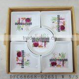 Hot Sale Ceramic Section Plates Set thumbnail-1