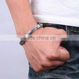 Noproblem P020 FDA Scalar Energy Fashion Jewelry Magnetic Bead Power Metal Charm Silver Bracelet thumbnail-5