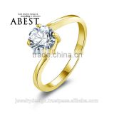 Lady Solitaire Round Cut SONA Diamond Bridal Engagement Wedding Ring 1 CT Forever Classic Lab Diamond 10K Yellow Gold Ring
