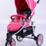 2015 Europe Hot sale Cheap 3 Big Wheels Baby Stroller/Pushchair with Car seat