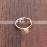 Wholesale New Fashion Jewelry Stainless Steel Rose Gold Ring With Letter Design thumbnail-3