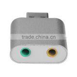 Portable Aluminum External USB Audio Adapter Sound Card Driver With Stereo Headphone/Speaker thumbnail-5