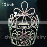 Beauty Big Flower Design Rhinestone Pageant Crown thumbnail-1