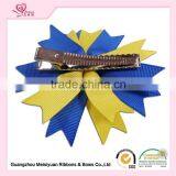 Two Color Mix Pinwheel Children Hair Bows Headband Girl Hair Bow Baby Headwear With Clip thumbnail-2