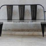 INDUSTRIAL IRON THREE SEATER BENCH , Metal bench for 3