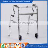 Aluminum folding old people walker walking aids for disabled adult walker