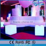 3d Cube Led Restaurant Bar Stool,led Illuminated Light Furniture Table Chair