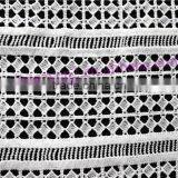 2016 Fancy Square Design Polyester Fabric, White Color Viscose Mesh Fabric Wholesale thumbnail-5