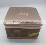 Luxury High Quality Cake Box Metal Tin Square Tin First Class Box