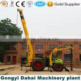 Pole Hole Digging Machine on Tracor Crane With Alloy Spiral Drill thumbnail-3