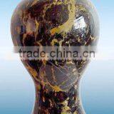 NATURAL BLACK AND GOLD MARBLE FLOWER VASES thumbnail-5