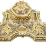 Antique Brass Embossed Brass Ink Well thumbnail-1